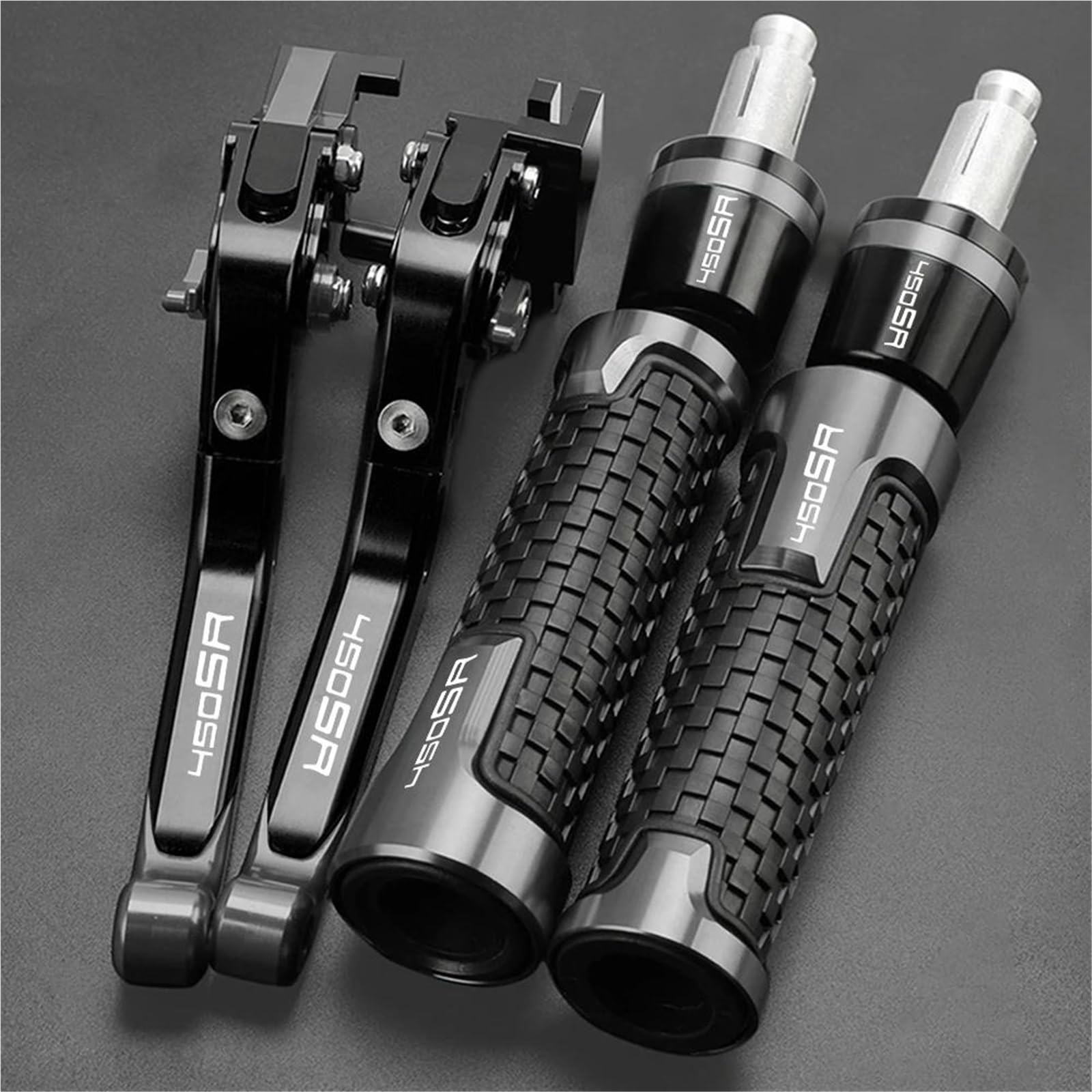 Gquikgw Black2 Replace Motorcycle Handle Bar Extendable Folding Brake Clutch Lever Handlebar For Cfmoto 450Sr 2023(Black2)