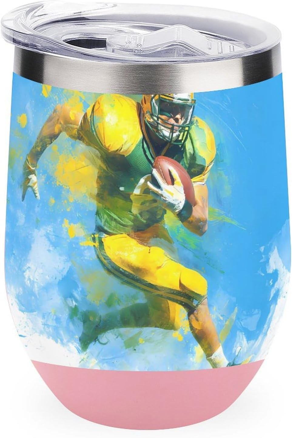 Football Player U.S.A. Insulated Drinking Cup Stainless Steel Coffee Mug Wine Tumbler with Lid 12OZ