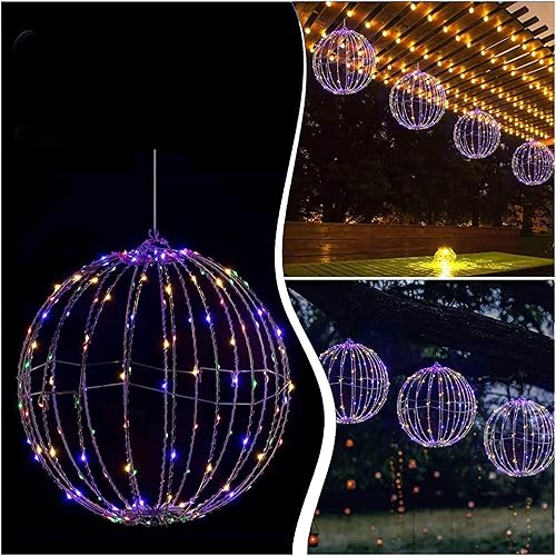 Esfera de luces LED de Navidad esferas navideñas impermeables iluminadas para exteriores interiores fiesta patio árbol jardín decoración para