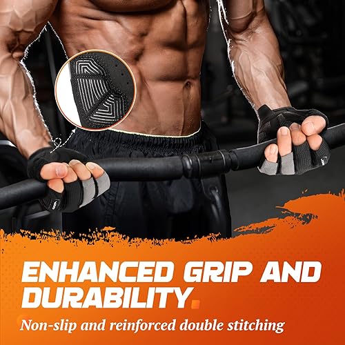Miniatura 5 de ATERCEL Guantes de entrenamiento para hombres y mujeres, levantamiento de pesas con agarre firme, ligeros para ejercicio, ciclismo, fitness,