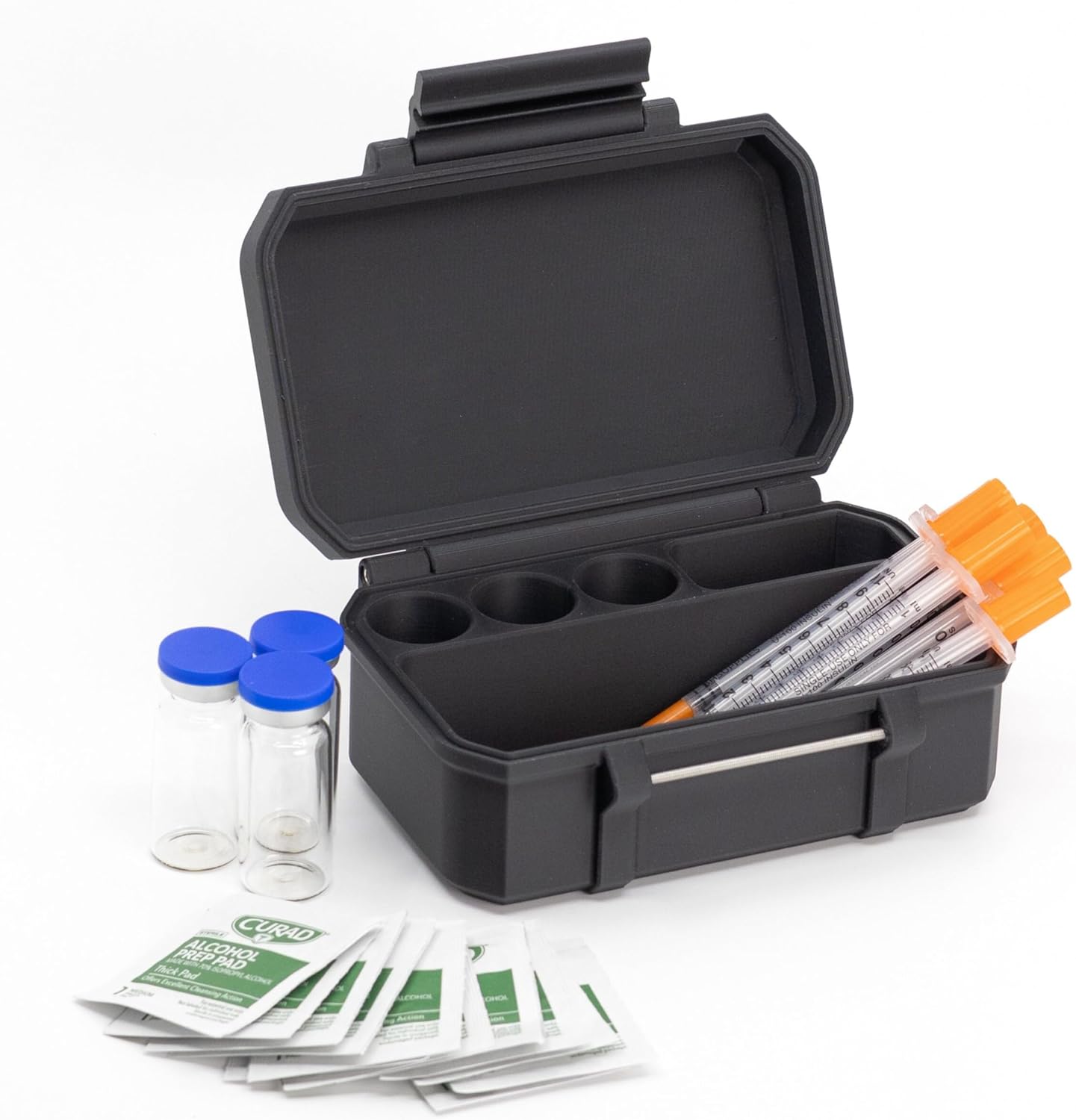 10ml Vial Case for Insulin and Peptide Vials | Room for Syringes and Skin Prep Wipes | Injection Travel Kit