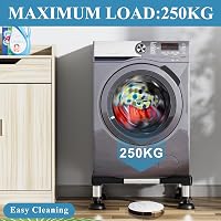 DEWEL Mosógép Alap 250 kg Terhelhetőség, Állítható Magasság, Sokkabszorpció 3