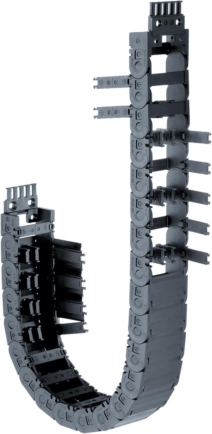 Igus 1500-080-048-0 Energy Chain Cable Carrier, Polymer, Hinge-Open Crossbar, 0.71 Max Cable Diameter, 0.83" Inner Height, 3.15" Inner Width, 1.89" Bend Radius, 2ft" Chain Length