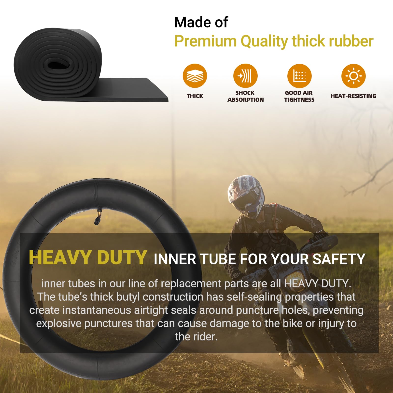 Chambre à Air Moto 3.00-12 TR4 - Compatible CRF50 XR70 TTR90 DRZ100 TAOTAO