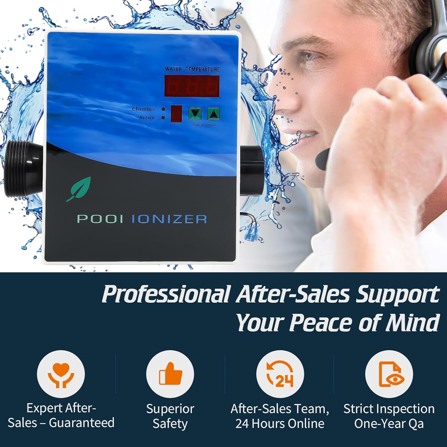 444301 Pool ionizer System, Pool Purifier with Active Level Control for In-Ground and Above-Ground Pools, Hot Tubs