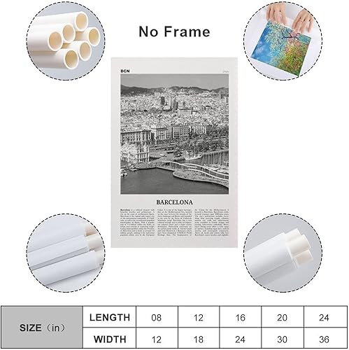 Miniatura 3 de Impresión de Barcelona Océano blanco y negro, arte de pared de Barcelona, póster de Barcelona, foto de Barcelona, póster de arte en lienzo de