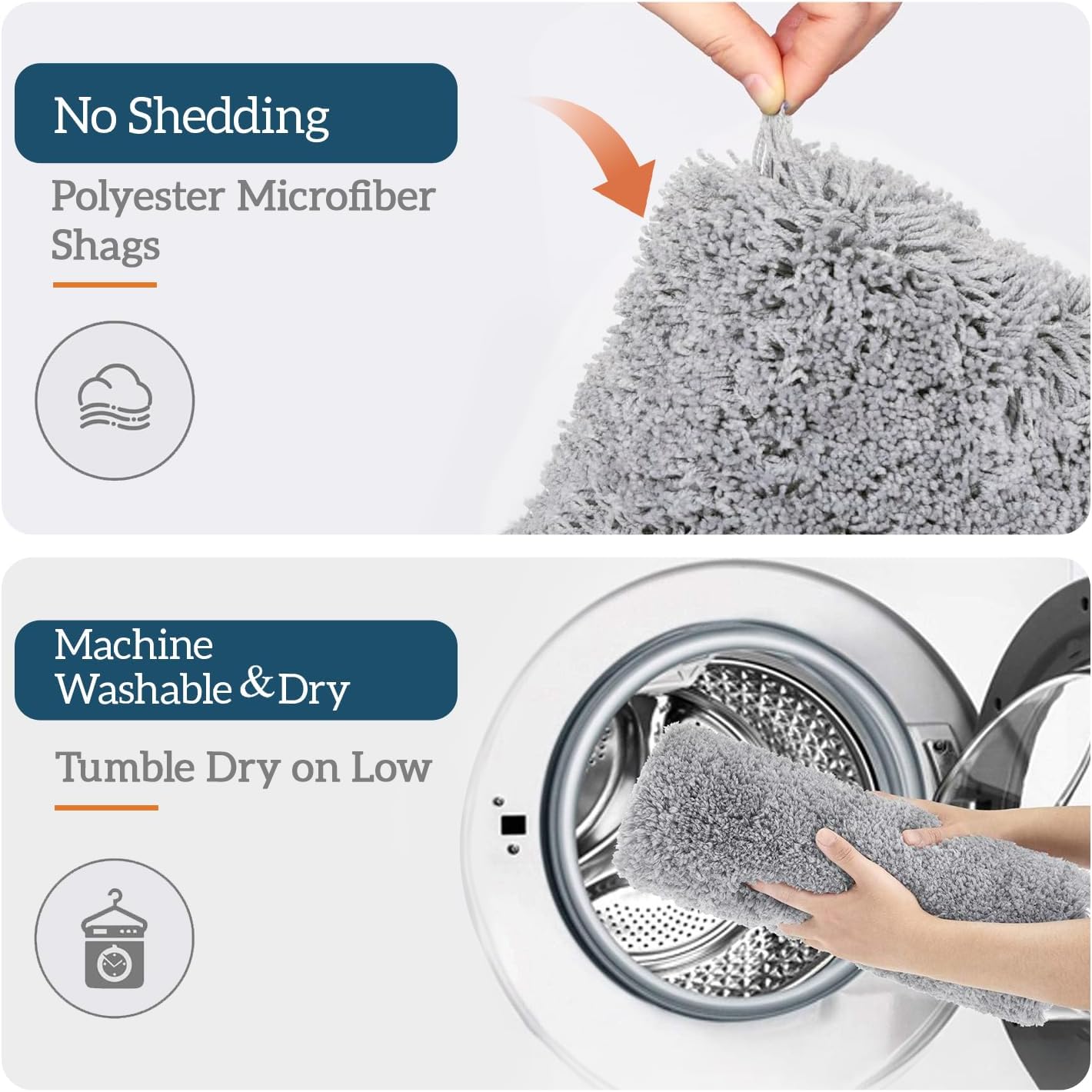 L-Shaped Bath Mat & Shower Mat,Corner Bath Mat, Non-Slip Absorbent Carpet for Corner Showers & Tubs | Machine Washable Grey Bathroom Rug | Home Spa Toilet Floor Mat (L Shaped Design) (Grey)