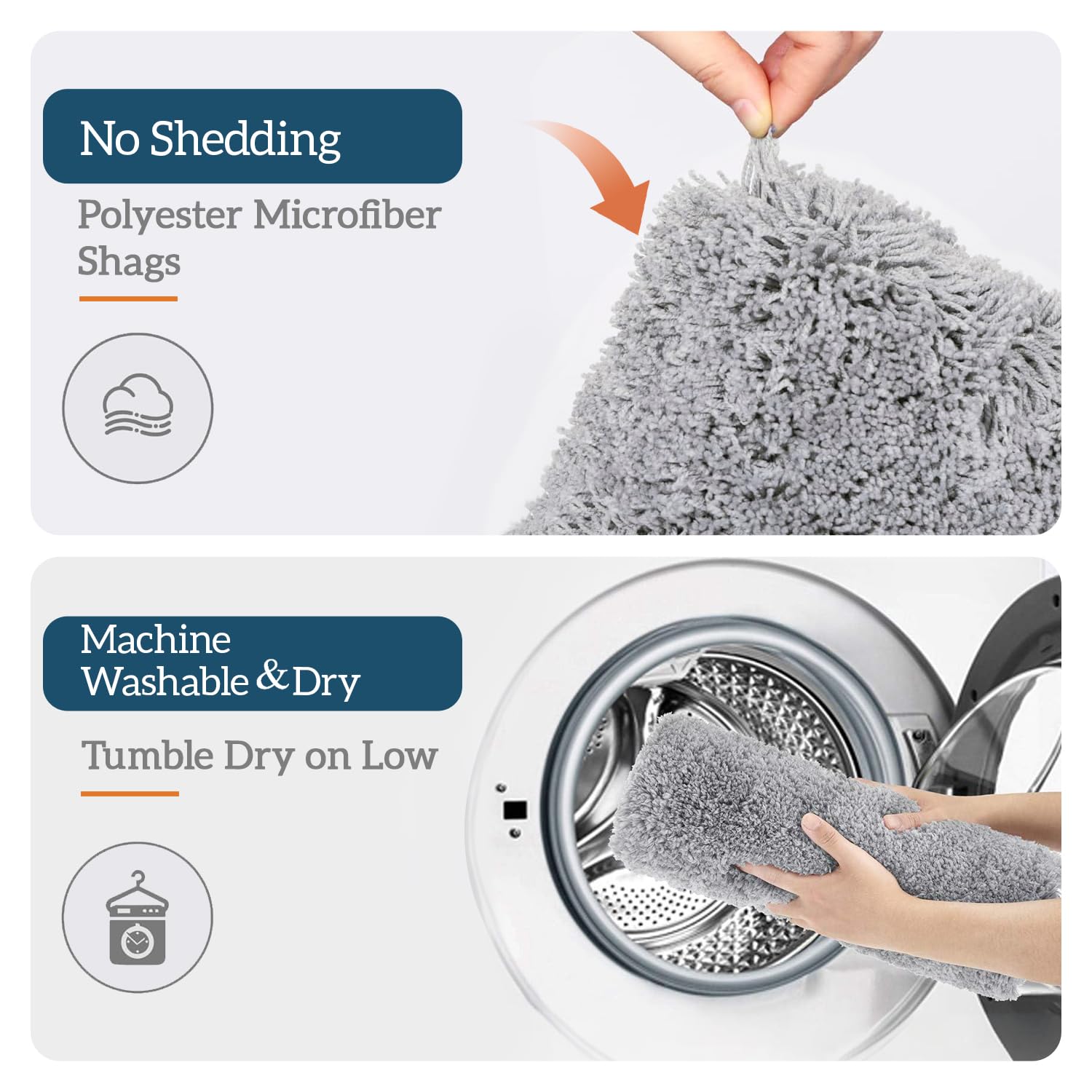 RONGJUKD L-Shaped Bath Mat & Shower Mat,Corner Bath Mat, Non-Slip Absorbent Carpet for Corner Showers & Tubs - Image 3