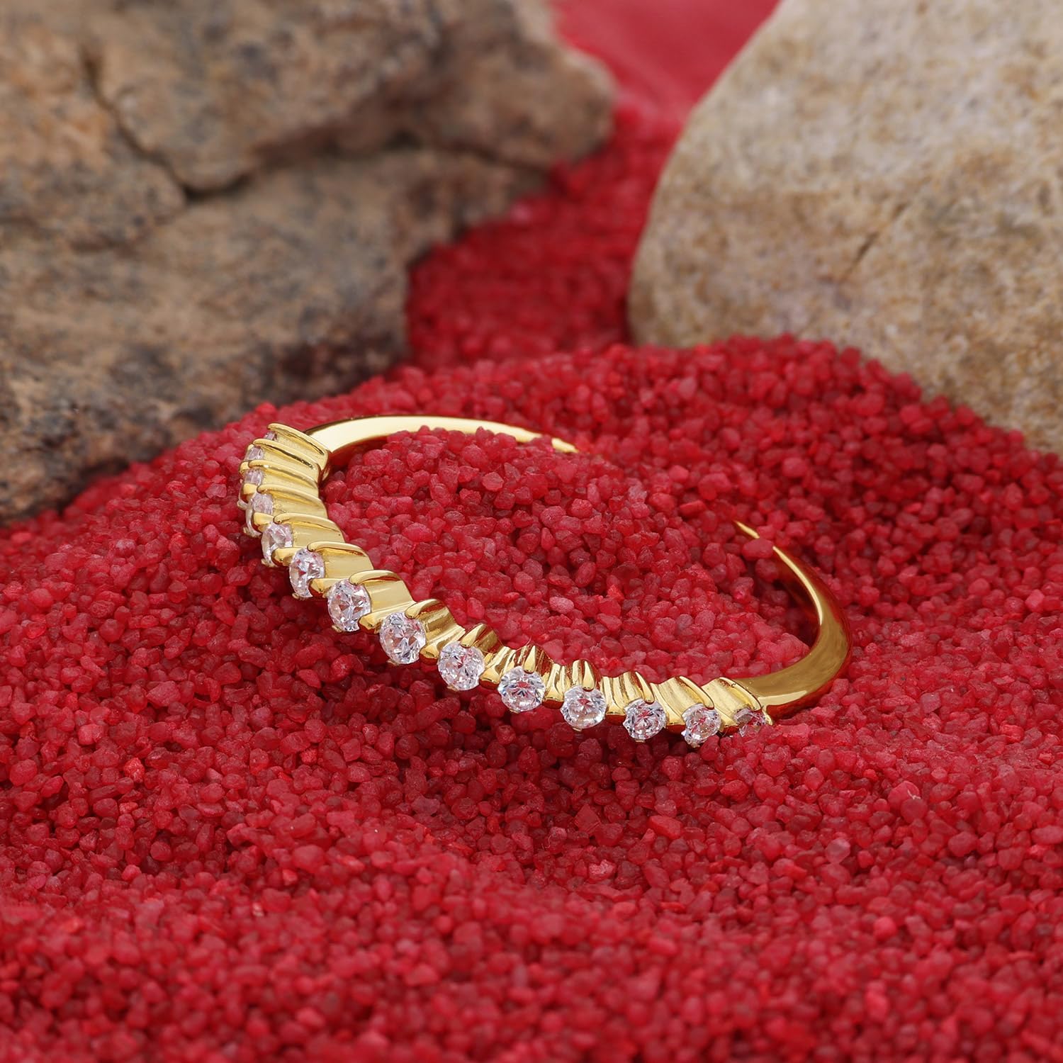 trendor Damenring Gold 333/8K mit Zirkonias 28855 | zeitloses Schmuckstück für Frauen, elegantes Accessoire und schöne Geschenkidee,