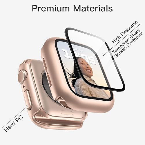 Vista 85 de JETech Funda con protector de pantalla para Apple Watch SE 3/2/1 (2025/2022/2020)/Series 6 5 4 de 1.732 pulgadas, cubierta protectora total