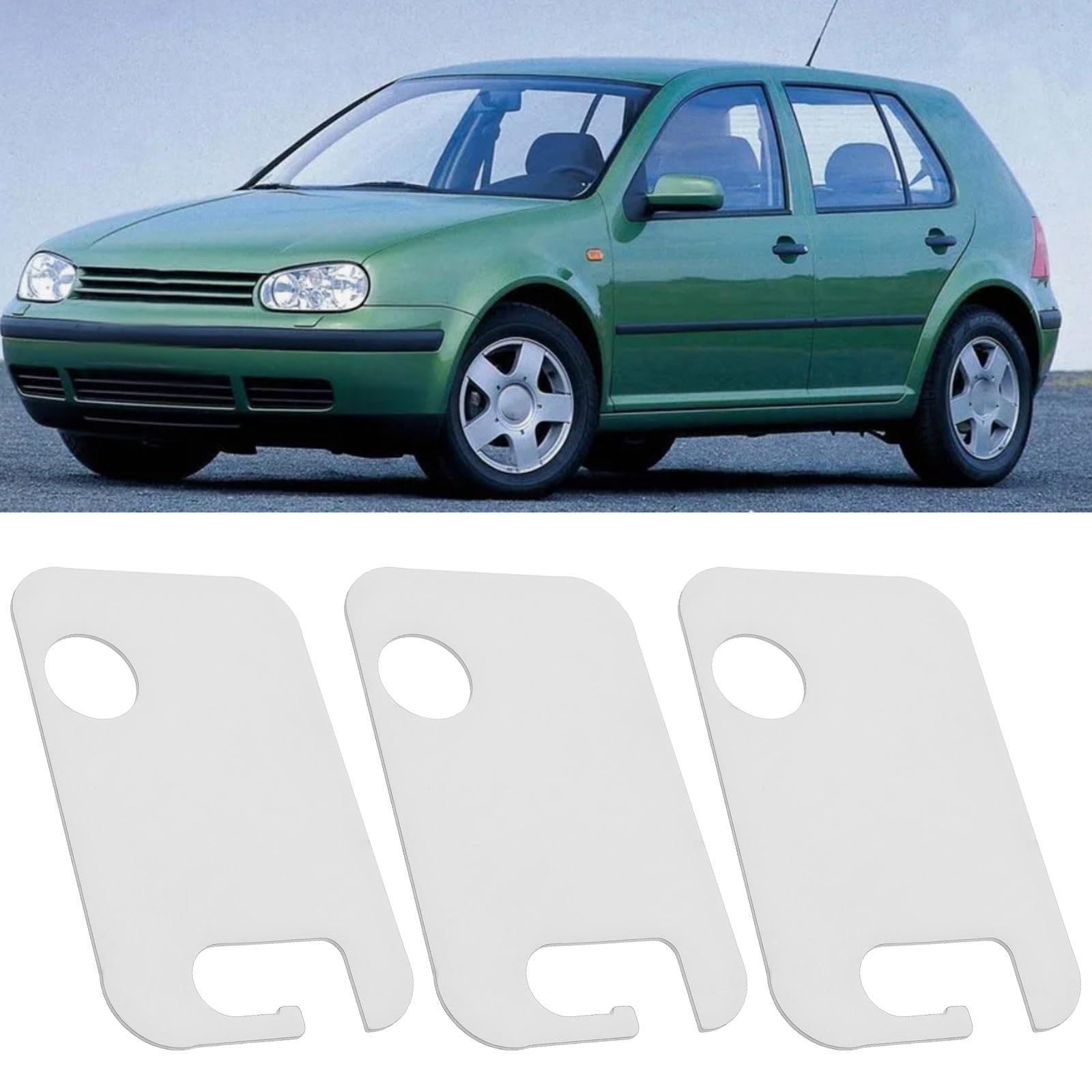 ECSiNG 3Pcs Front Lower Door Hinge Washer 81x51.3mm 7L5831483 95553148300 Compatible with Wolkswagen Golf 4 1997-2006 - Image 3