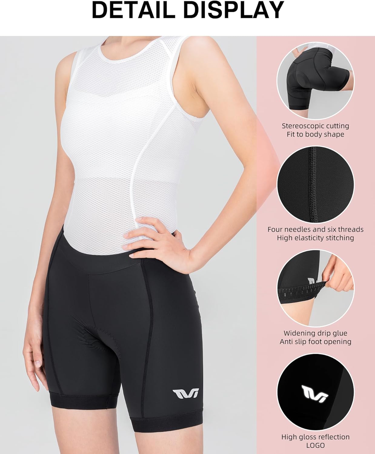 ROCKBROS Bike Shorts for Women Padded Bike Shorts Women's Cycling Shorts 4D Breathable Pad Mountain Road Bike Tights - Image 5