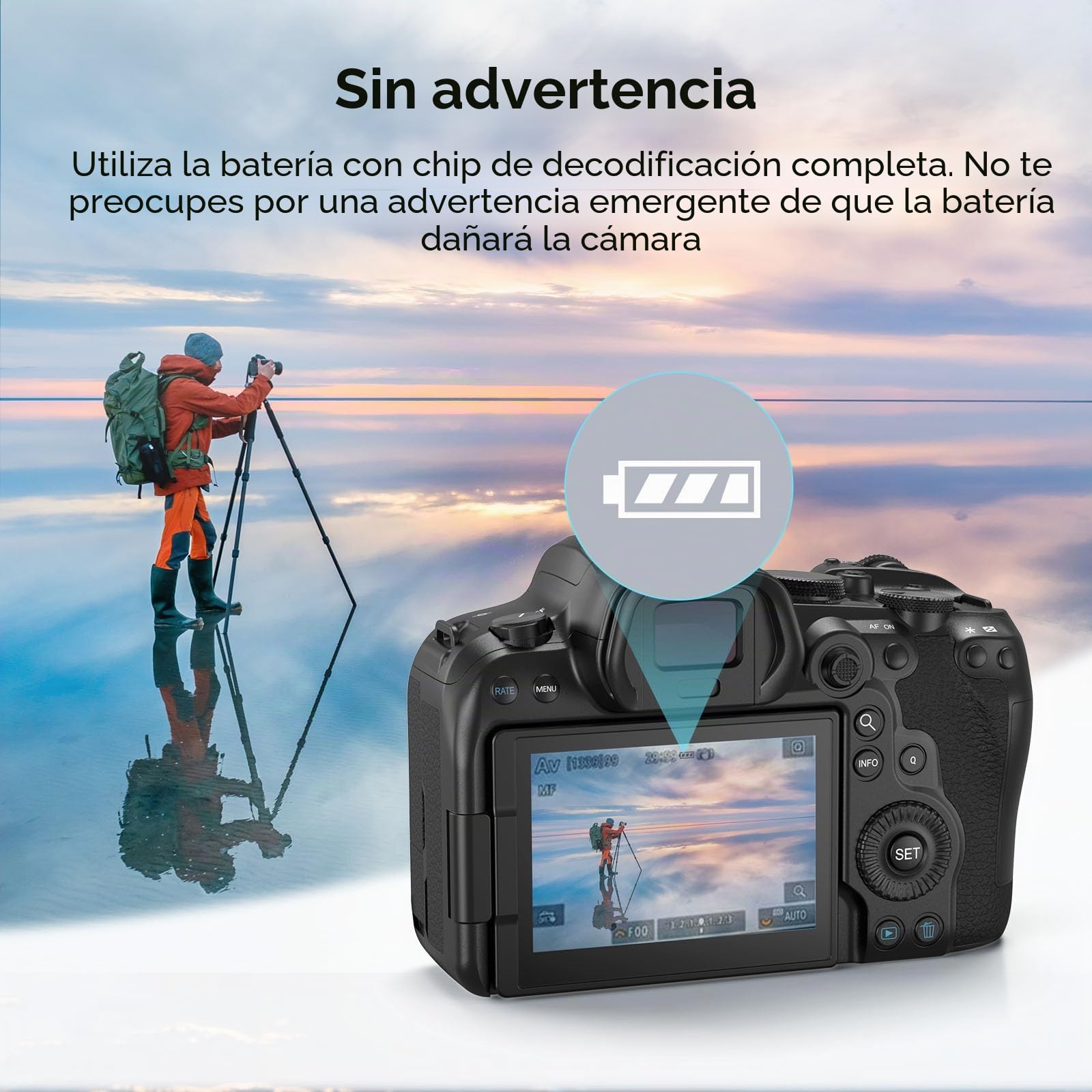 SMALLRIG Batería Compatible con LP-E6NH 2400mAh de Repuesto para R5,R6,R7,USB-C 2.5H Batería de Cámara de Carga Rápida para R6 Mark II,R,R5C,5D II/III/IV,6D,6D II,7D,7D II,60D,70D,80D,90D - 4264