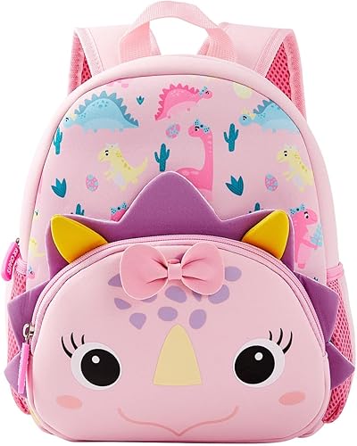 Mochila preescolar de neopreno para niños pequeños mochila de almuerzo impermeable para niños y niñas Dinosuar Girl