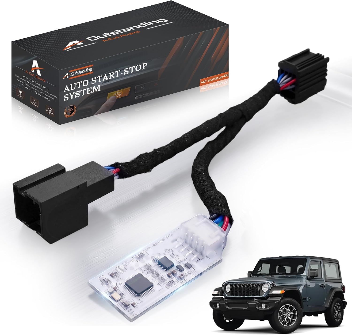 Auto Start Stop Eliminator Compatible with Jeep Wrangler JL 2018-2026 & Gladiator JT 2020-2026, Plug and Play Engine Auto Stop Disable Device Accessory