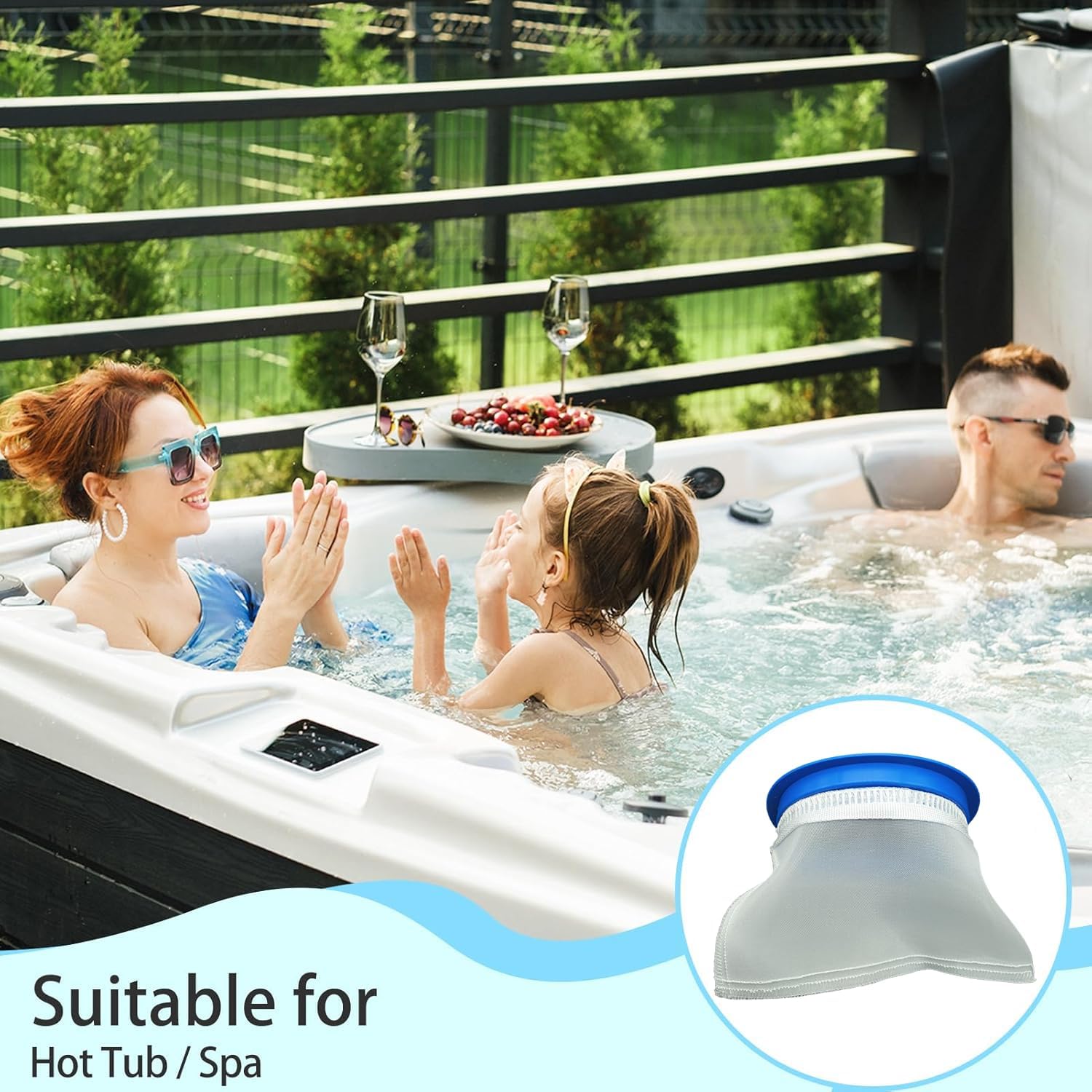 Fit Jacuzzi Pro Polish Filter Bag 2540-389 Replacement (2 Pack) - Fits J-460 J-465 J-470 J-480 Hot Tubs, Replaces 6540-512, 6540-513