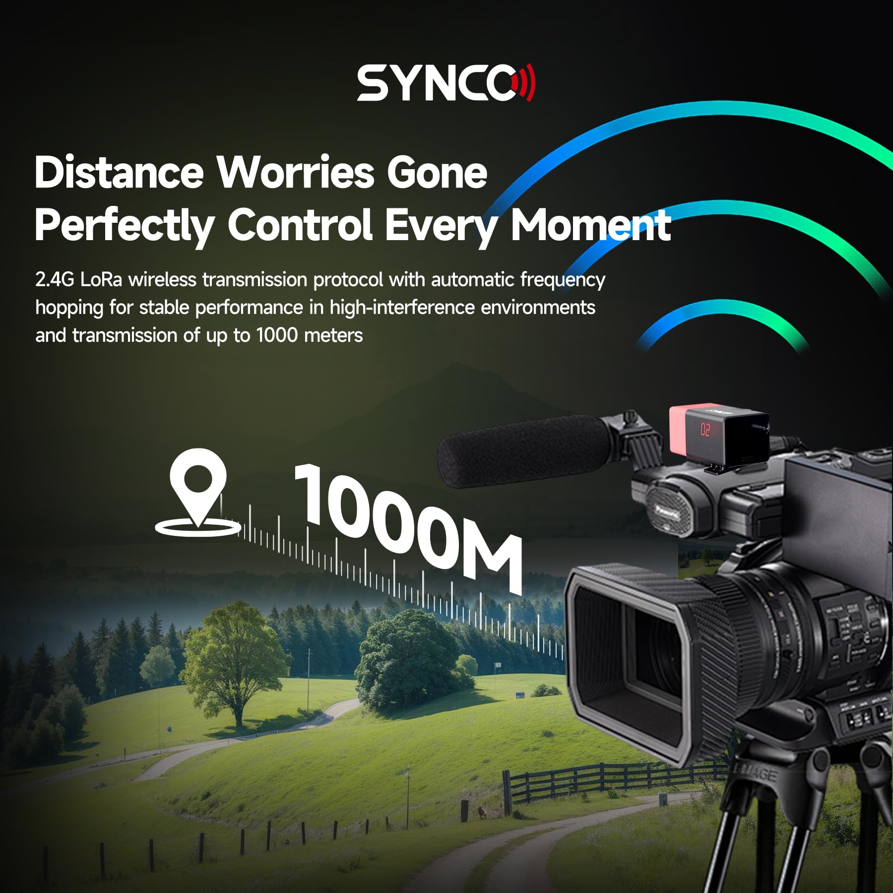 SYNCO CE3 Wireless Tally Light System 2.4G LoRa 1000mm Transmission IP Remote 10 Working Hours Compatible with vMix (Single Light) - Image 2