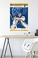 Vista 4 de Trends International NHL St. Louis Blues - Póster de pared de Jordan Binnington 19, 22.375 x 34 pulgadas, versión sin marco