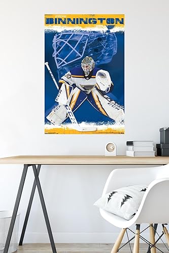 Miniatura 4 de Trends International NHL St. Louis Blues - Póster de pared de Jordan Binnington 19, 22.375 x 34 pulgadas, versión sin marco