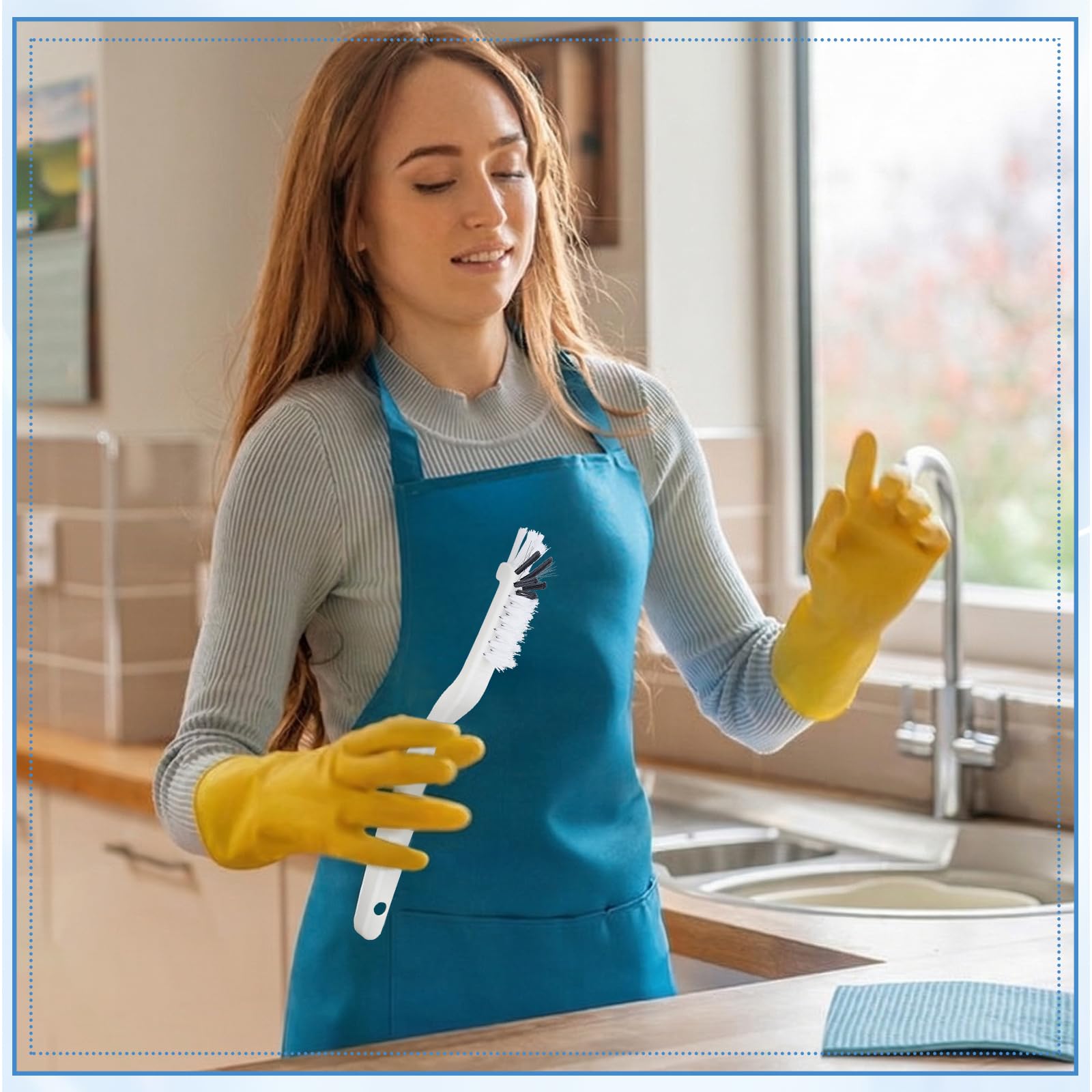 150 piezas de cepillo de fregado de cocina paquete grande fregadero baño borde esquina limpieza cepillos vajilla cepillo con cerdas rígidas para el hogar ventana azulejo líneas carril bañera