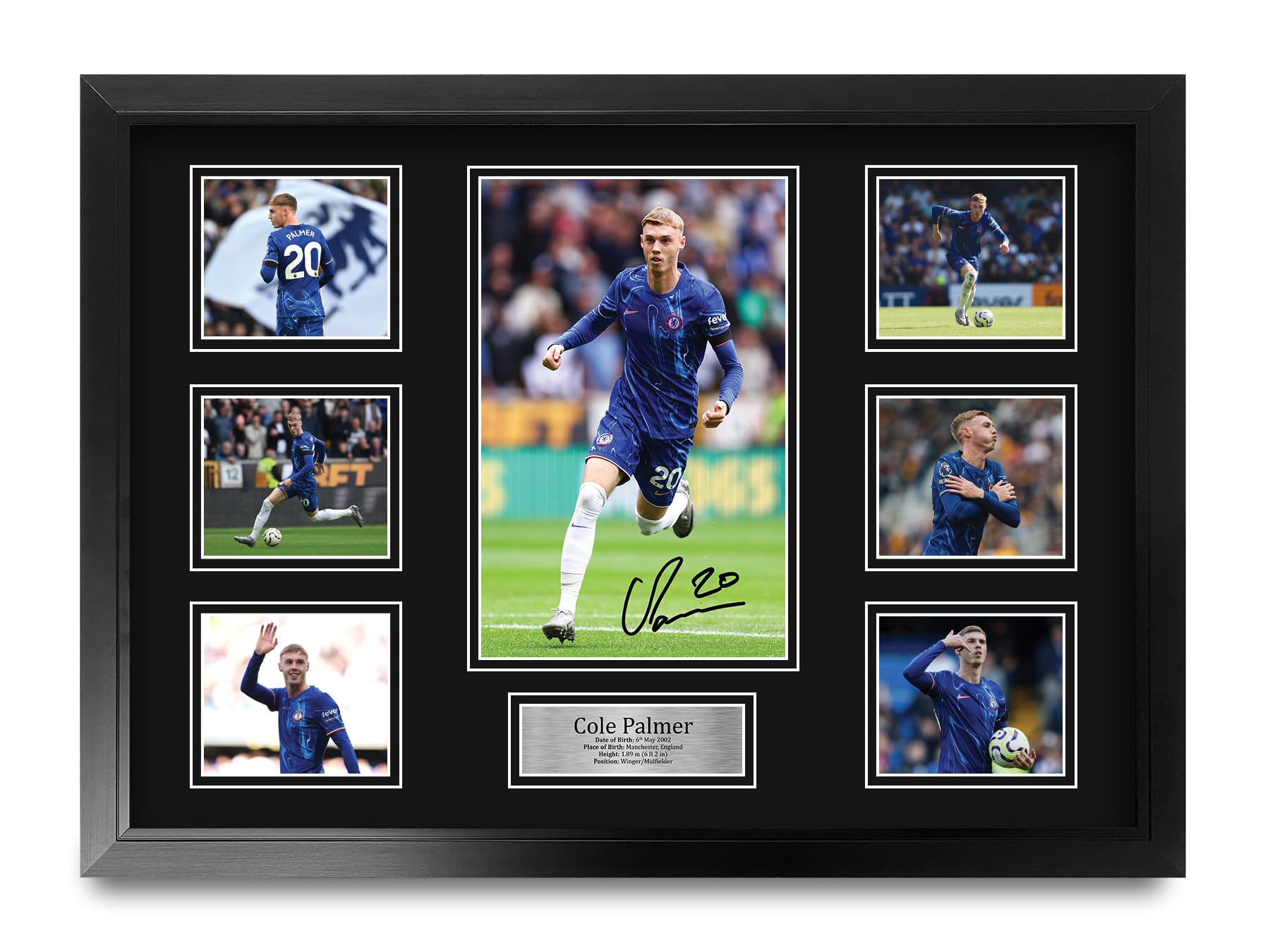 HWC Trading Cole Palmer Chelsea Gifts Printed Signed Autograph Picture for Football Fans and Supporters - A2 Framed-image-1