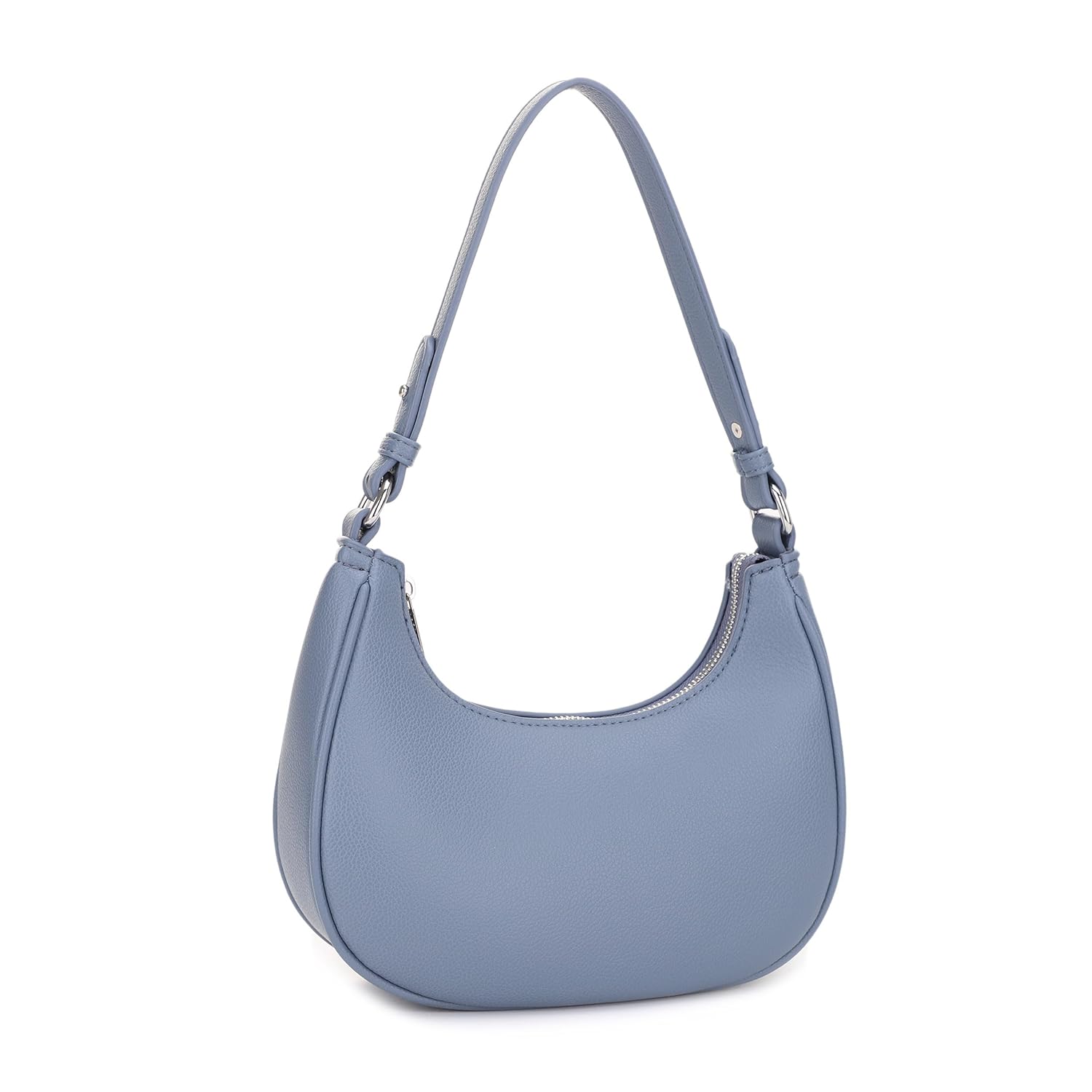 EVVE Shoulder Bag for Women Small Underarm Purse Accented with Silver Hardware