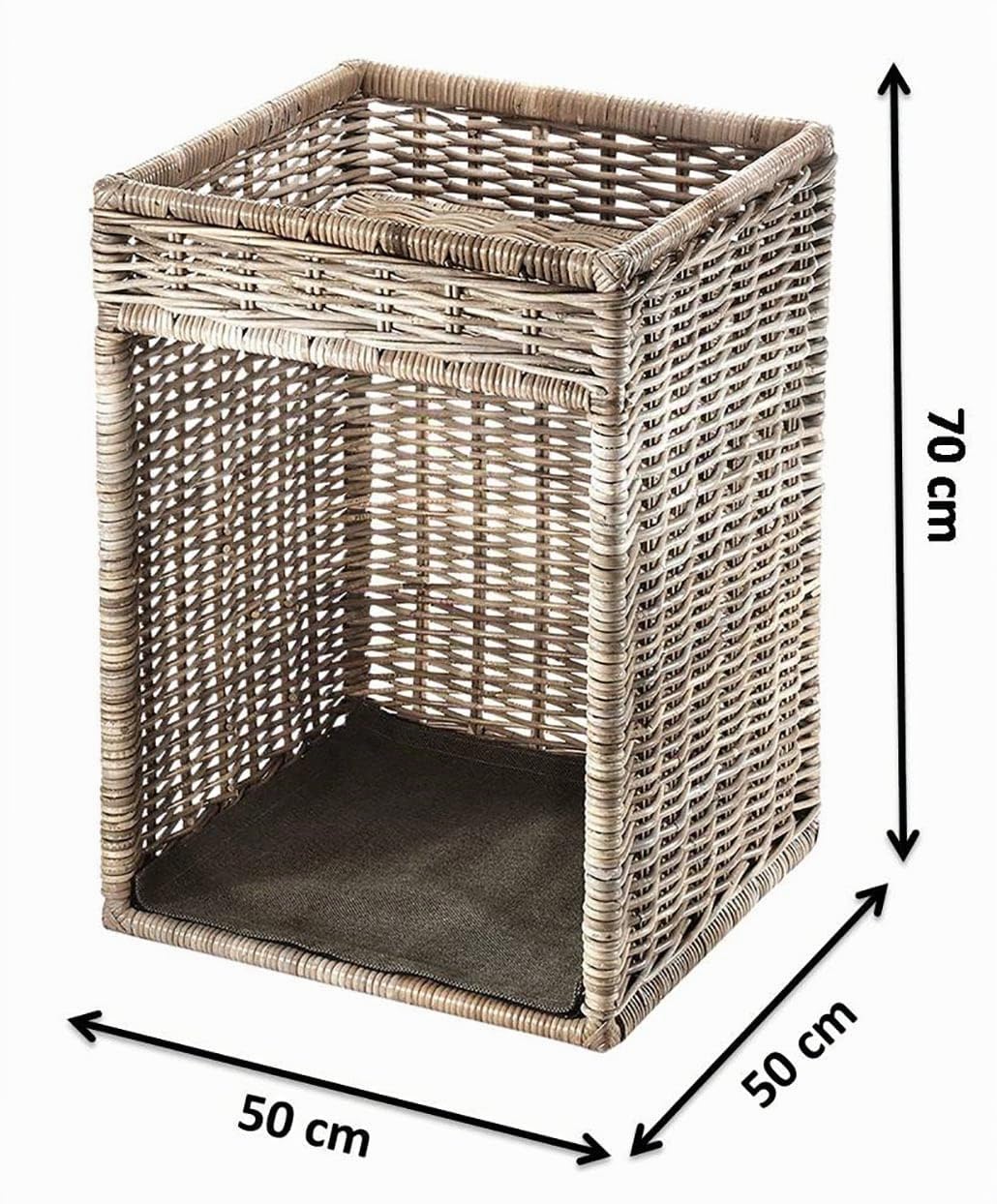 Kobolo Kaminholzregal für Kaminholz mit Ablagefläche 50x50x70 cm Grau