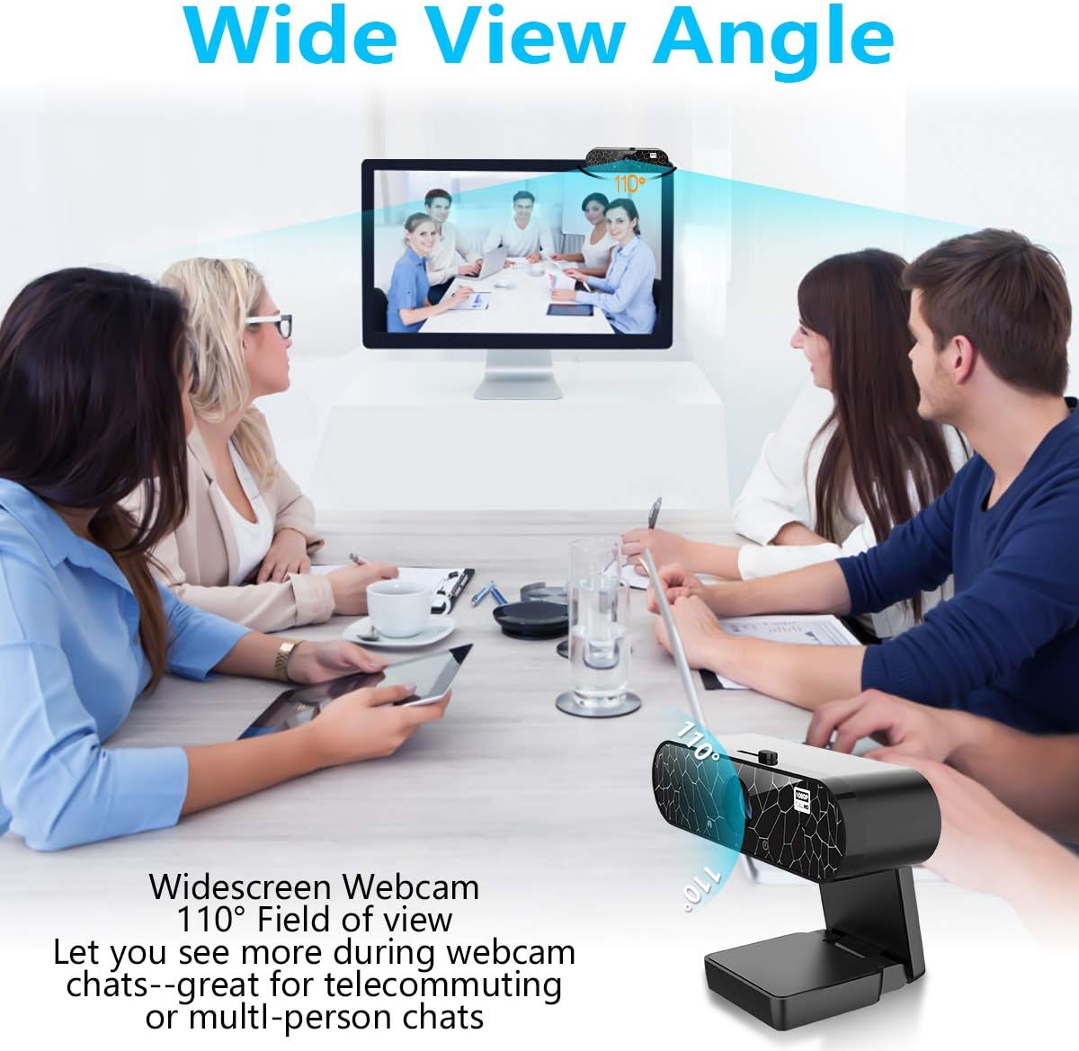 Frее Shірріng оƒƒеr HD 1080P Webcam with Microphone & Privacy Cover, Eonfine Desktop Laptop Computer Camera Auto Light Correction,for Video Conference/Calls,Skype/YouTube/Face-time