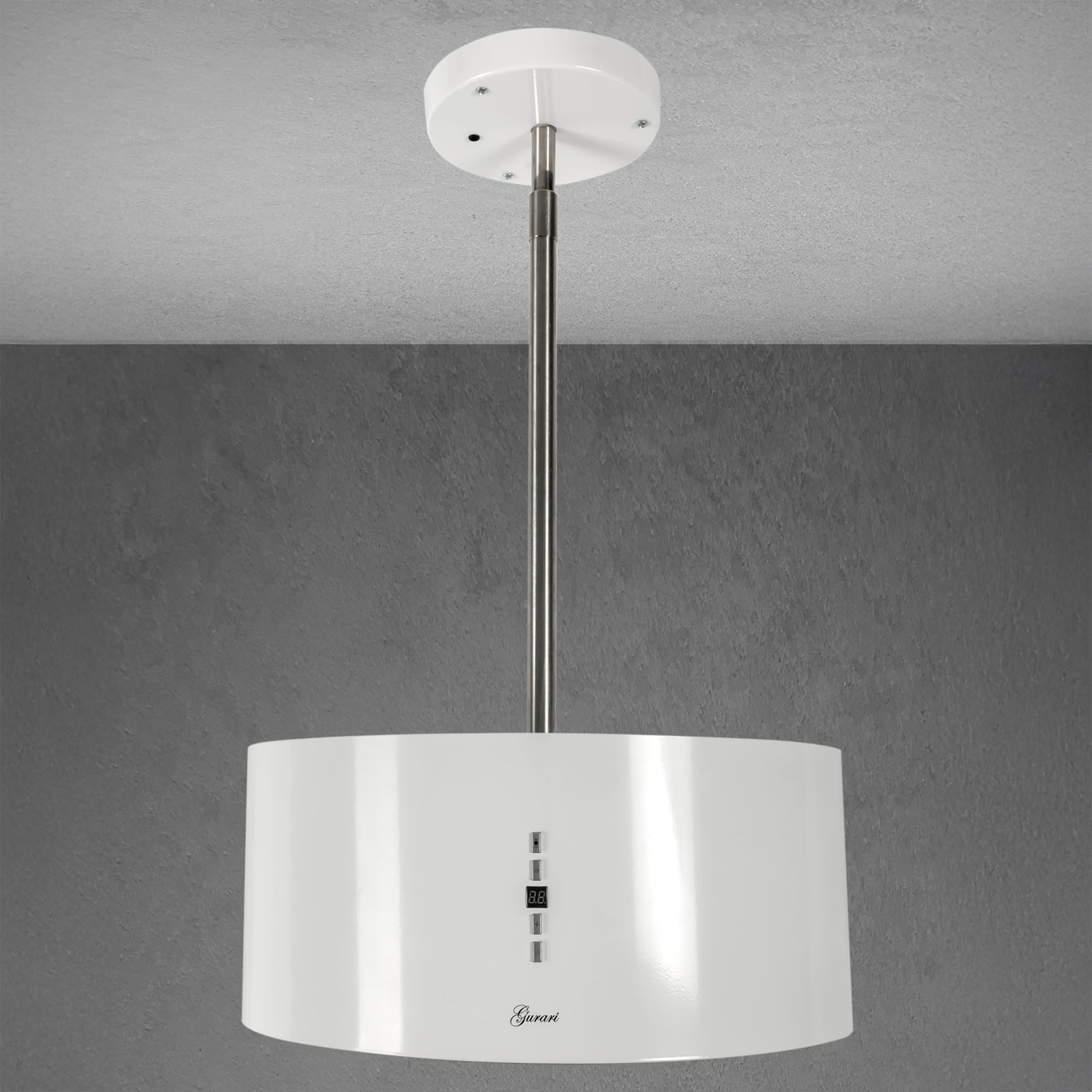 Cappa da Cucina a Isola Gurari GCH I 237 · 50 cm · Bianca · Aspirante 860 m³/h · 3 Livelli di Potenza · Illuminazione LED · Timer · Ricircolo con Filtri
