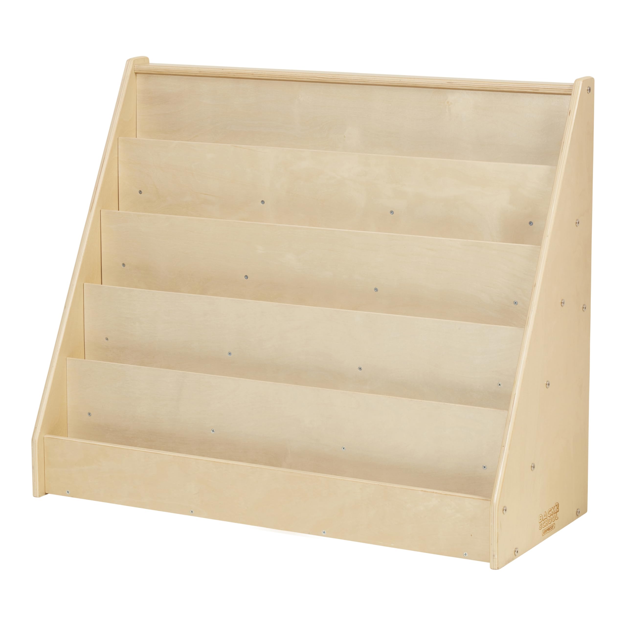 Back2School Express 5-Tier Book Display, Book Shelf, Natural
