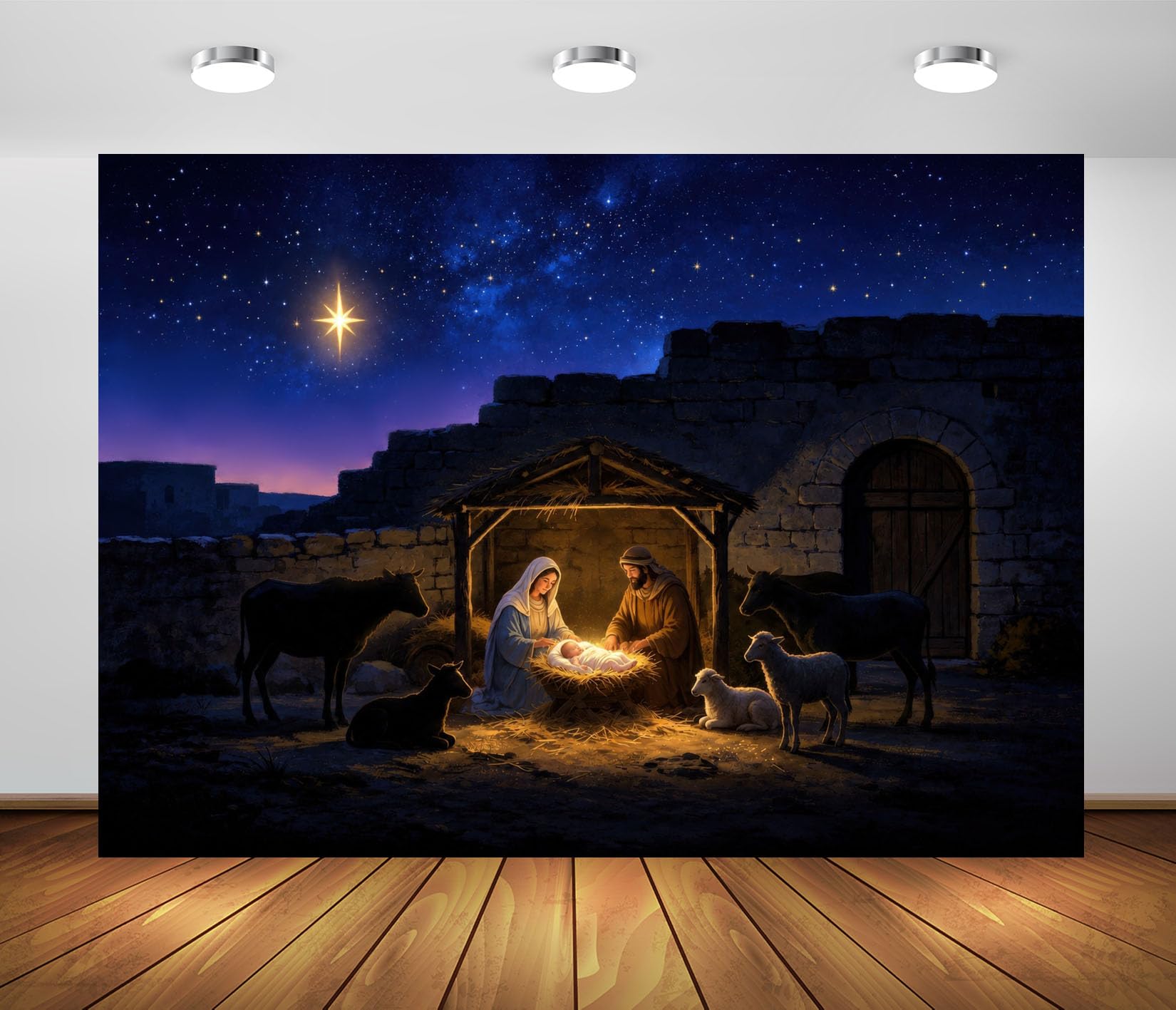 20x10FT (6x3m) Presepe Di Pietra Al Chiaro Sfondo Fotografico