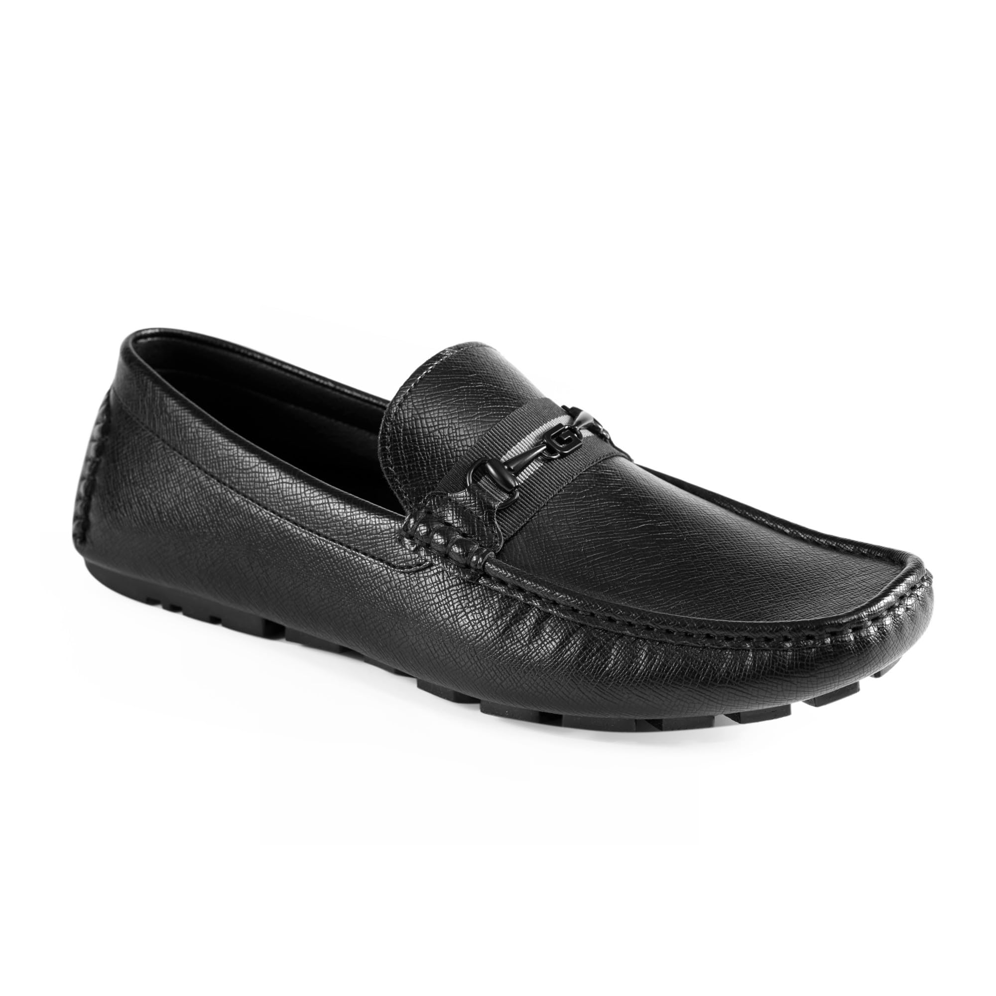 GUESS Men's Aarav Driving Style Loafer, Black 003, 7.5 UK
