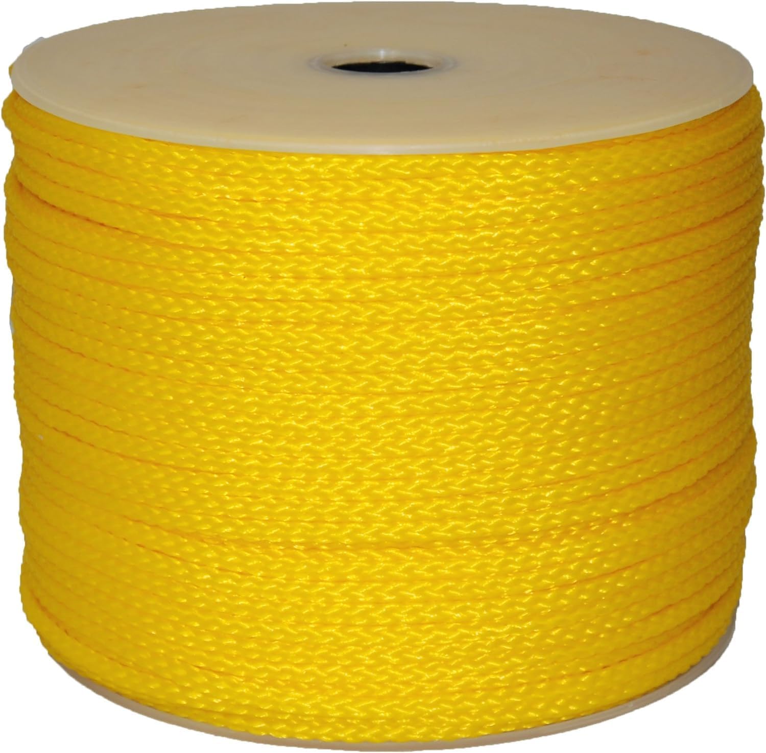 T.W. Evans Cordage 27-502 3/8-Inch by 500-Feet Hollow Braid Polypro Rope, Yellow