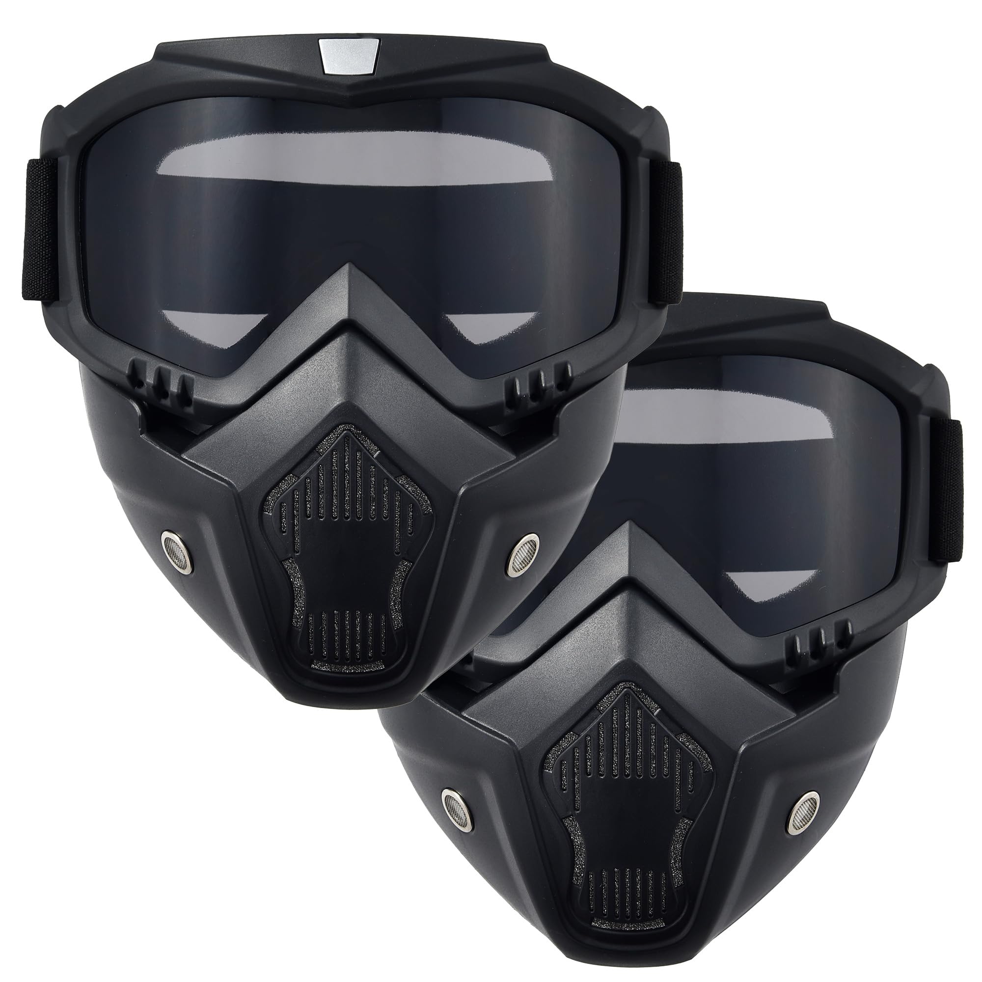 2 Pieces Paintball Mask,Motorcycle Goggles Dirt Bike Goggles ATV Goggles Riding Goggles Ski Goggles Suitable for Men Women Youth (2grey)