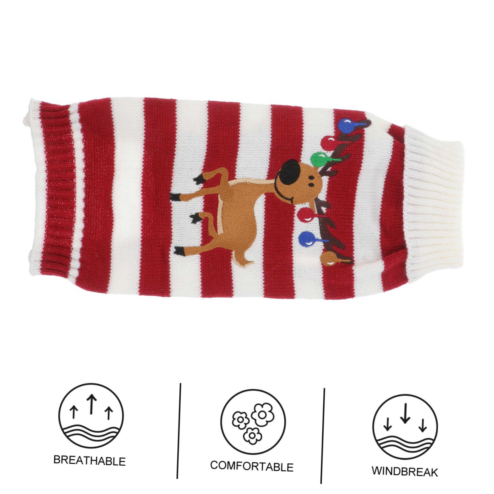 Suéter para Mascotas Ropa para Perros Suéter De Punto De Alce Festivo Cálido para Fiesta De Navidad De Talla M Color Rojo