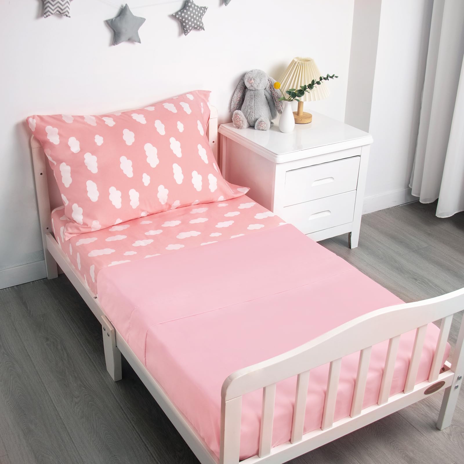 Biloban 3-Piece Toddler Sheet Set Microfiber, Toddler Bedding Set