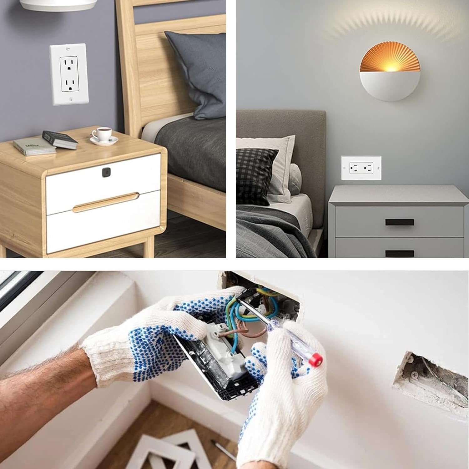 25Pcs BE1-2 Electrical Outlet Box Extenders, 1-Gang Outlet Box Extender Single Gang Box Extender Electric Box Extender with 50PCS Screws