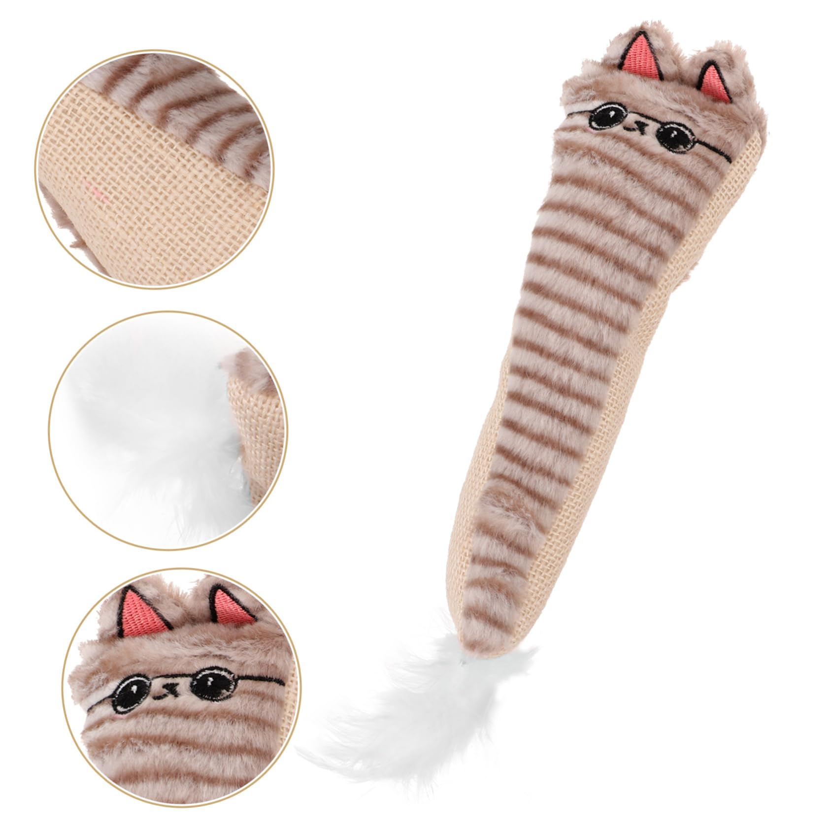BESPORTBLE Jouet Herbe Chat avec Papier Froissé Jouet Interactif Peluche Mâcher pour Chat Intérieur