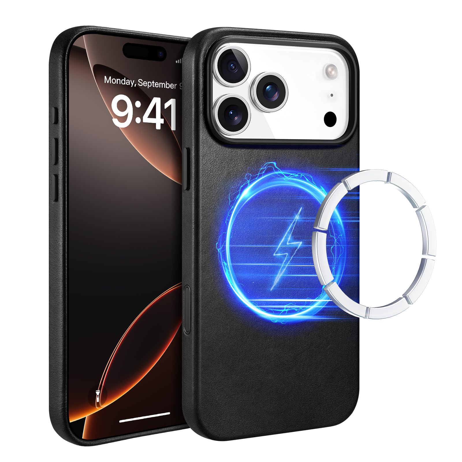 Amazon.co.jp: iPhone 17 Pro Max 対応 本革レザー スマホケース Mag