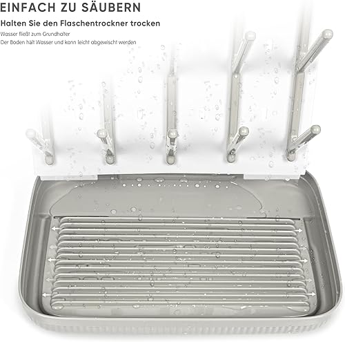 Miniatura 3 de Termichy Estante de secado de biberones soporte vertical grande para secador de botellas, estante de secado de pie que ahorra espacio para biberones