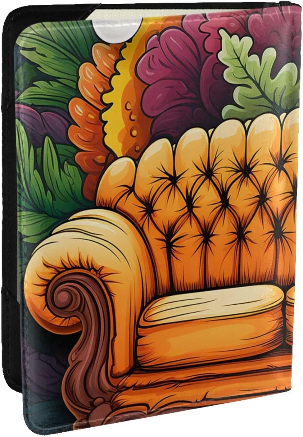 Couch Passport Holder for Women Men, Passport Cover Wallet Case RFID Blocking Leather Card Case Slim Travel Bifold Wallet