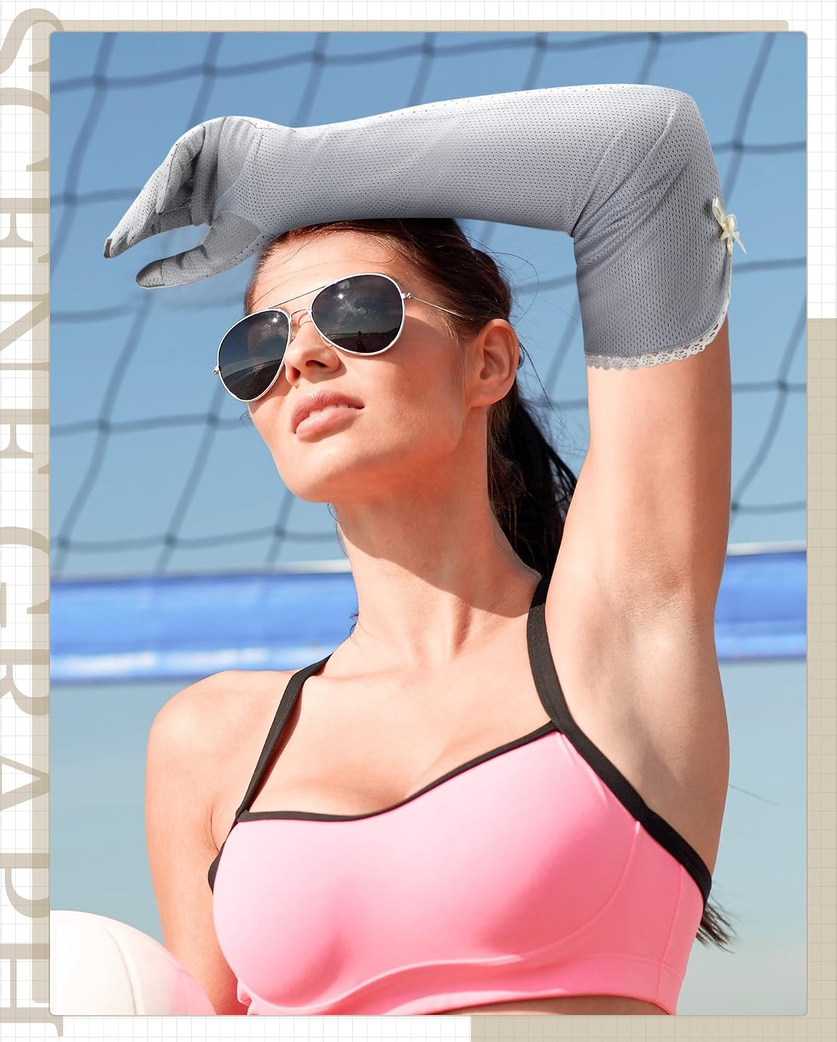 3 Pairs Women UV Sun Protection Driving Gloves UV Long Sun Protective Touchscreen Gloves for Outdoor Sports Summer