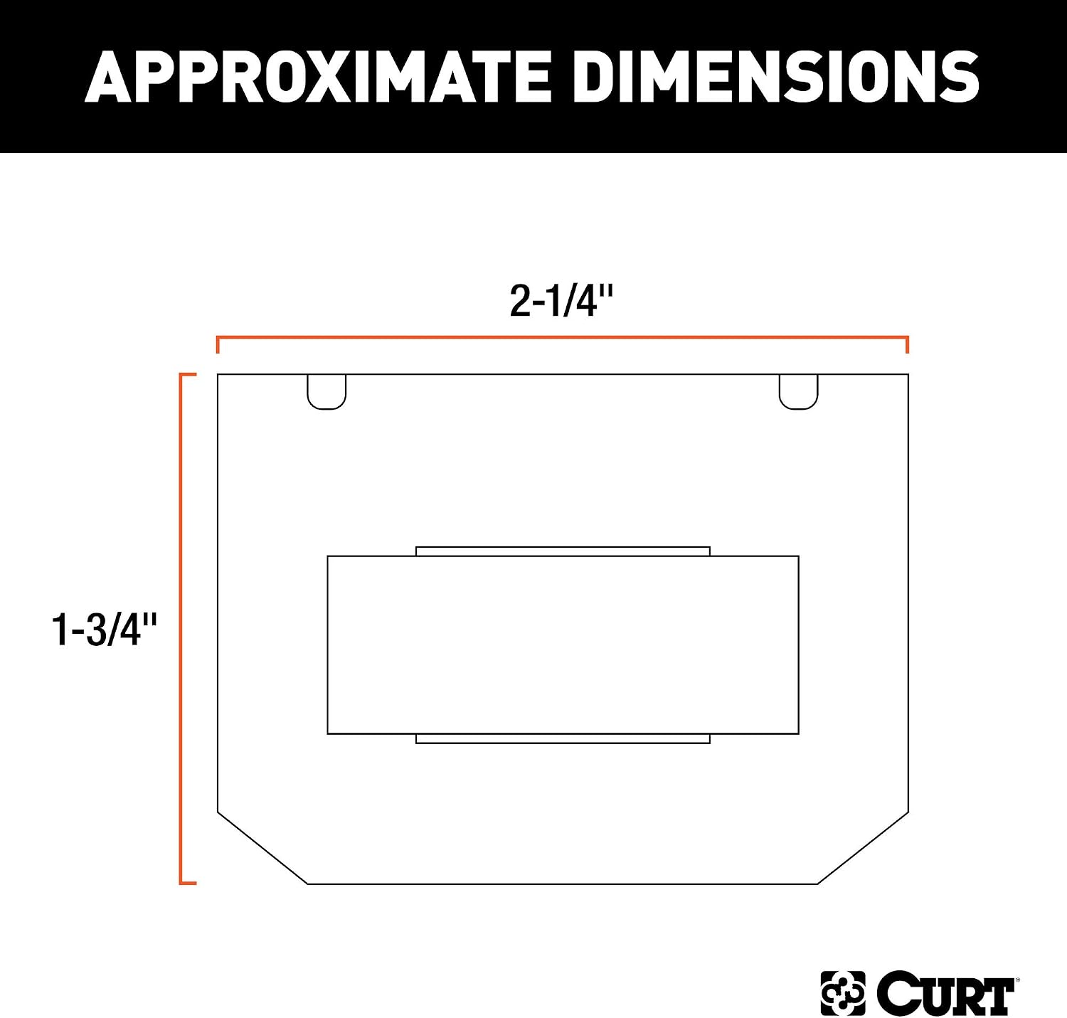 CURT 58303 Vehicle-Side Trailer Wiring Harness Mounting Bracket for 5-Way Flat