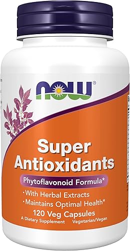 NOW Suplementos súper antioxidantes con extractos de hierbas y un amplio espectro de flavonoides 120 cápsulas vegetales