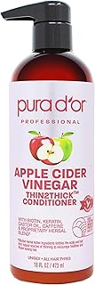 Apple Cider Vinegar Thin2Thick Conditioner - With Biotin, Keratin, Caffeine, Castor Oil & Key Active Ingredients - For All Hair Types, Men and Women, 16 Fl Oz