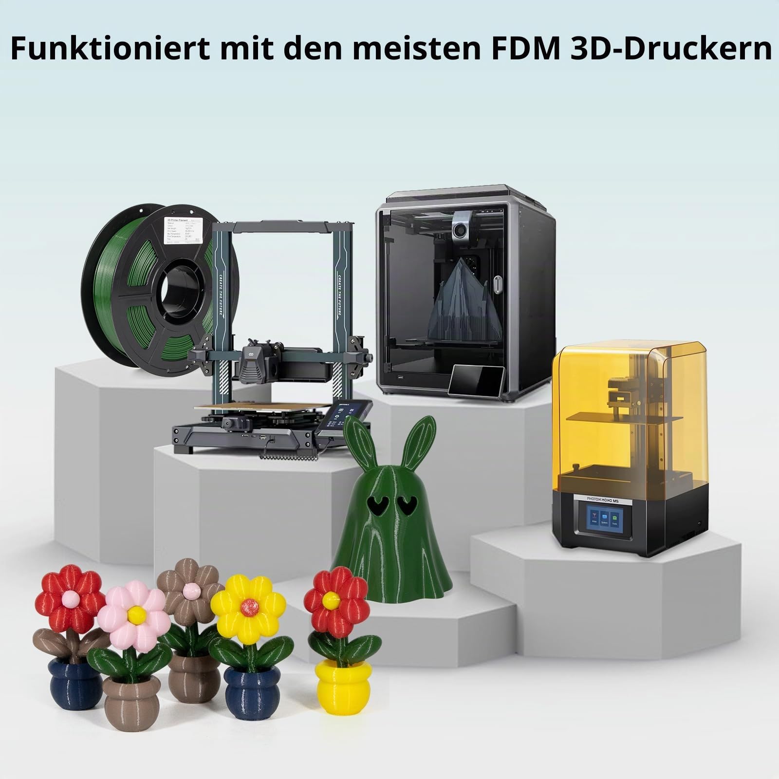 IEMAI PETG Filament 1.75mm 12Kg, Schwarz/Weiß/Rot/Orange/Gelb/Rosa/Hautfarbe/Braun/Silber/Armee Grün/Marineblau/Schokolade, PETG 3D Drucker Filament, Maßgenauigkeit +/-0.02mm
