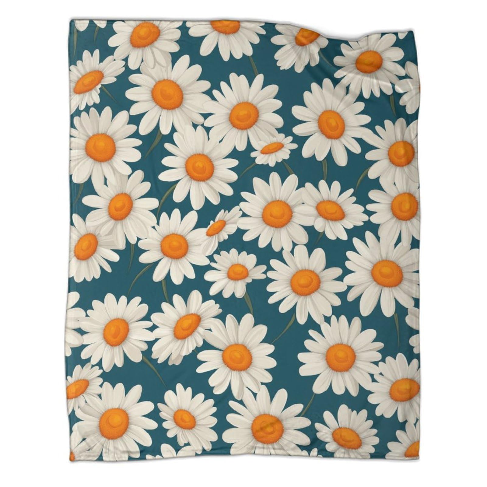 Couverture en flanelle douce jeté de canapé imprimé fleur 50x60inch