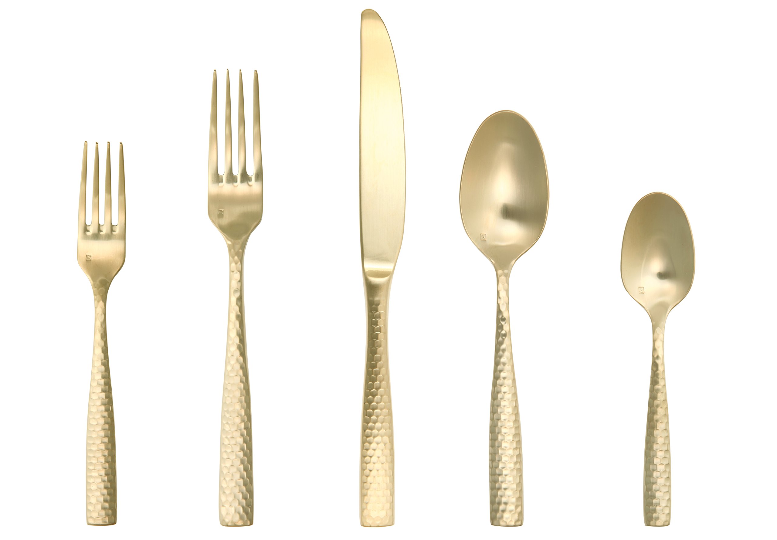 Fortessa Lucca Set Di 12 Cucchiai Da Dessert/Zuppa Ovali - Acciaio Inox 18/10, Design Sfaccettato, Lavastoviglie