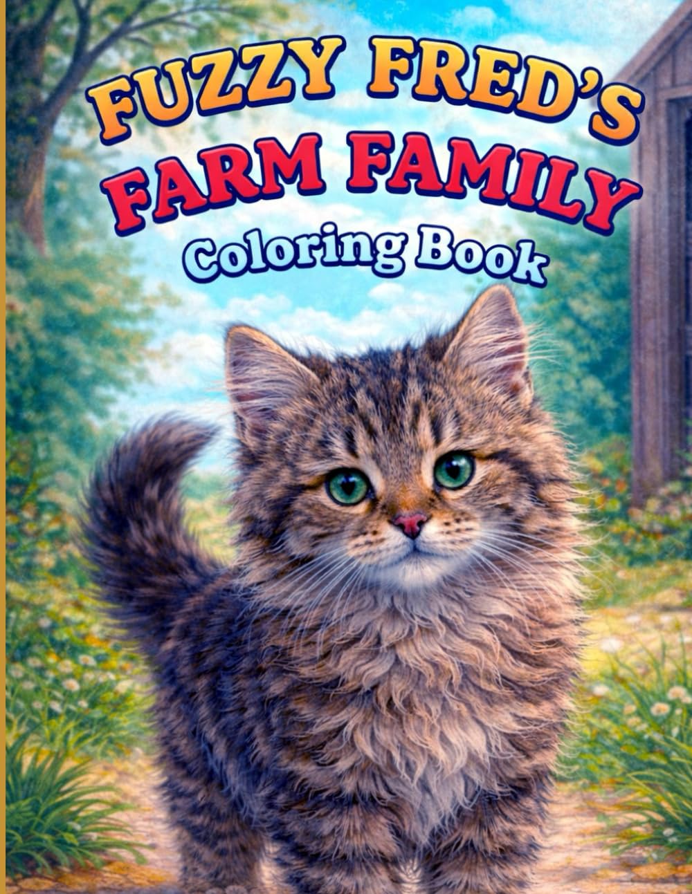 Fuzzy Fred's Farm Family Coloring Book
