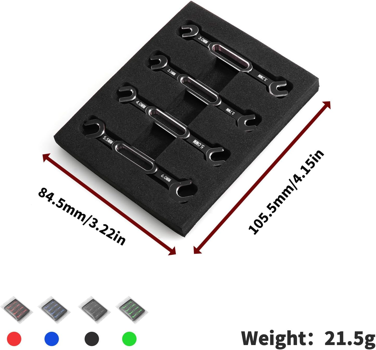 RC Car Wrench Remover ball breakers,4Pcs Wrench 3/3.2/3.5/3.7/4/5/5.5/6Mm Turnbuckle Nut Ball End Joint Remover Universal Tool for RC Car Drone Boat ball breakers (Red)